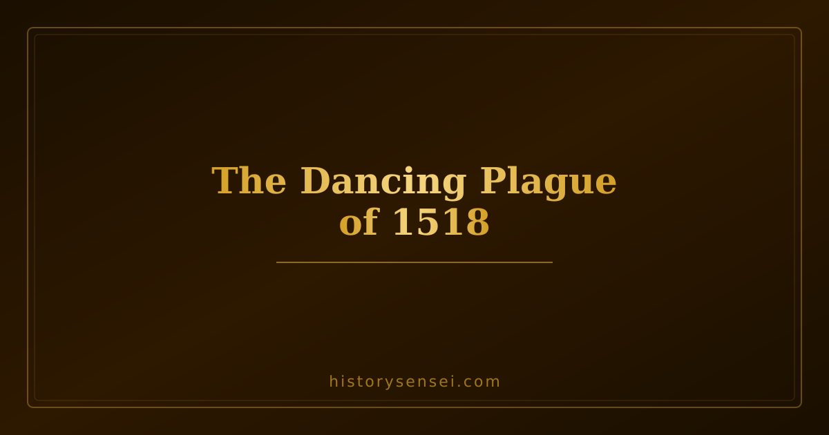 The Dancing Plague of 1518: When Hundreds of People Couldn’t Stop Dancing