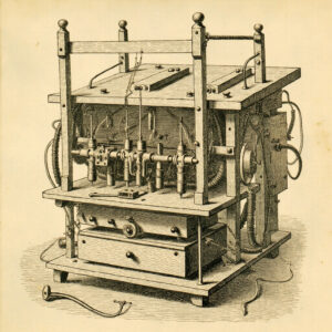 Early electric printing telegraph machine from the 1840s