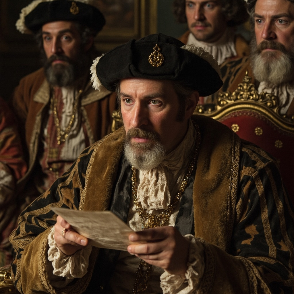 King George I receiving news of Mary Toft's rabbit births