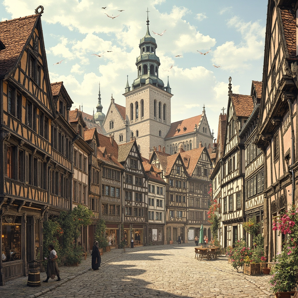 Medieval Strasbourg cityscape