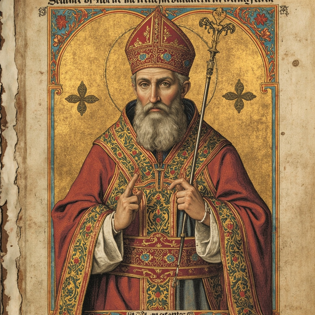 Pope Formosus dressed in ornate papal robes before his death