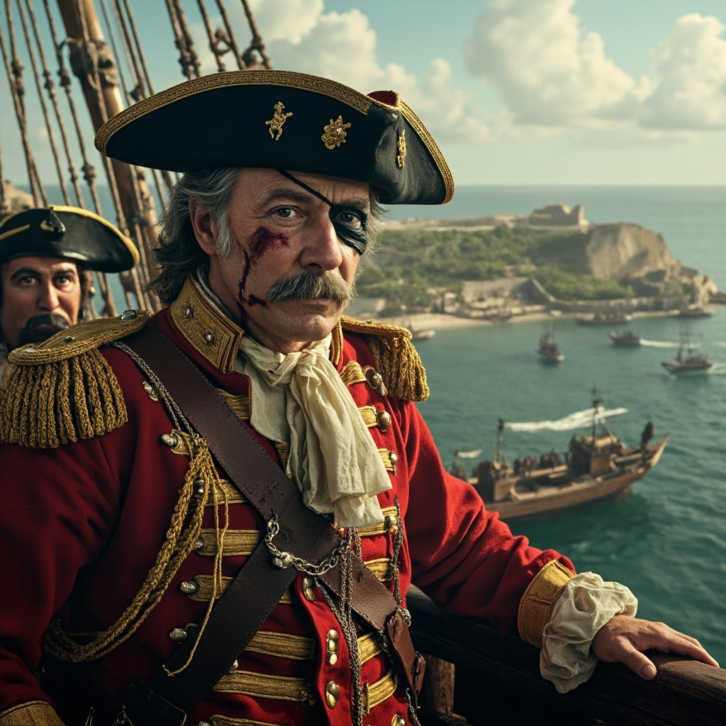 Spanish Admiral Blas de Lezo defending Cartagena
