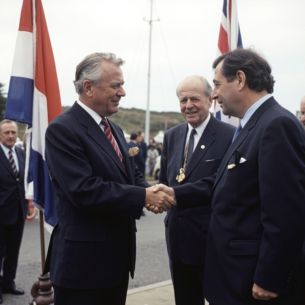 1986 peace ceremony between Dutch and British officials